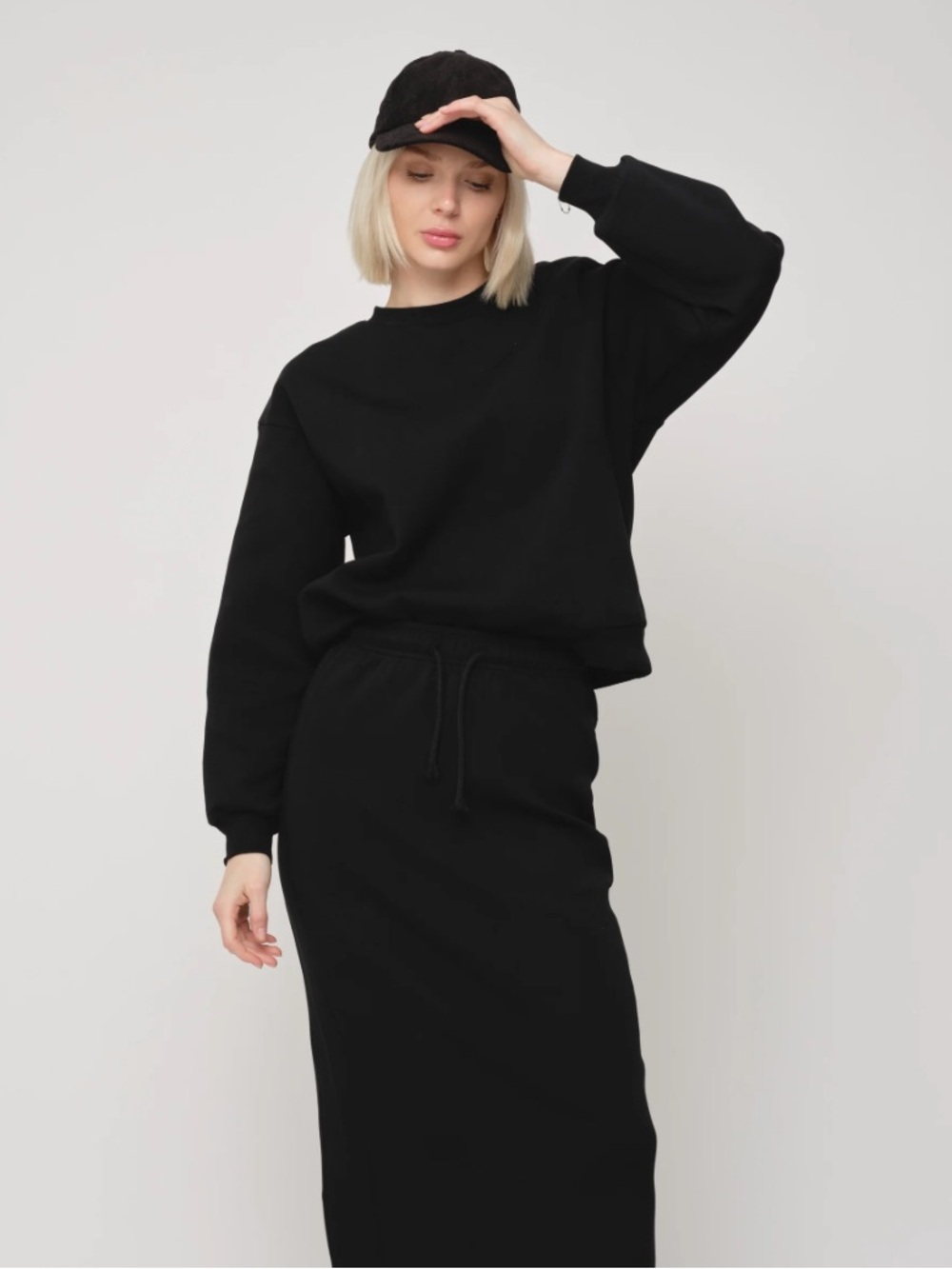 Recollection Oversized Classic Sweatshirt Black 100% Cotton XXL NWT